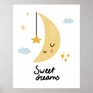 Poster Sweet Dreams Moon & Stars