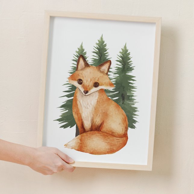 Poster Sweet Forest Fox Woodland Nursery Décor (Sweet Forest Fox Woodland Nursery Decor)