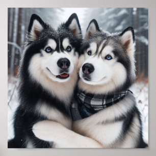 Poster Sweet Huskies