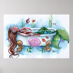 Poster Sweet Life, Sirène dans une baignoire