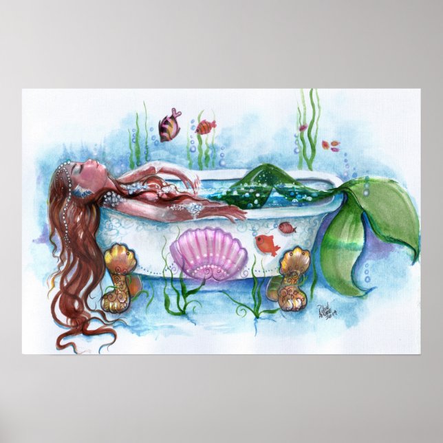 Poster Sweet Life, Sirène dans une baignoire (Devant)