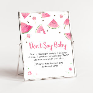 Poster Sweet Little Baby Watermelon Ne pas dire Baby