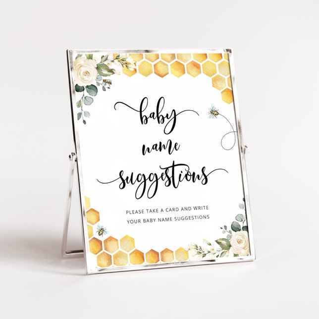 Poster Sweet little bee Baby name suggestions (Créateur téléchargé)