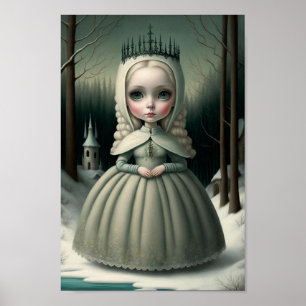 Poster Sweet Little Ice Princess Blonde Girl