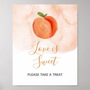 Poster Sweet Little Peach Summer L'amour est doux