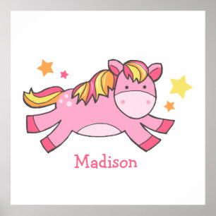 Poster Sweet Prancing Pony Baby Nursery