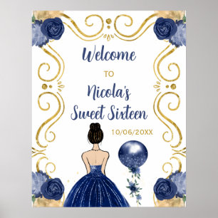 Poster Sweet sixteen Brown Cheveux Princesse Marine Bienv