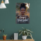 Sweet sixteen fête signe d'accueil avec photo