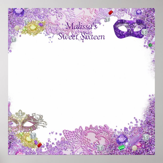 Poster Sweet sixteen, Quinceanera, Masquerade Se connecte (Devant)