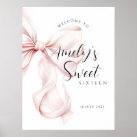 Sweet sixteen rose Bow