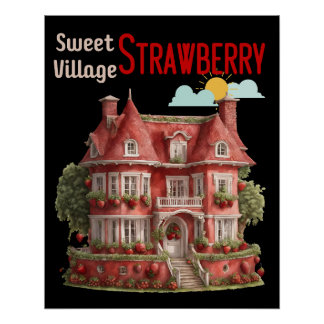 Poster Sweet Strawberry Village