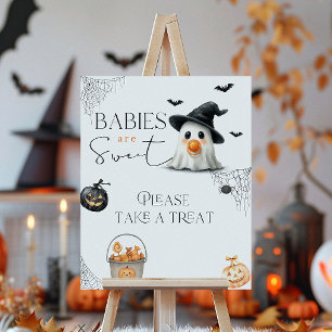 Poster Sweet Treat Little Boo Baby shower Halloween