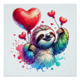 Poster Sweet Valentine Sloth