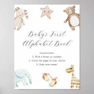 Poster Sweet Vintage Baby Toy Baby's First Alphabet Book
