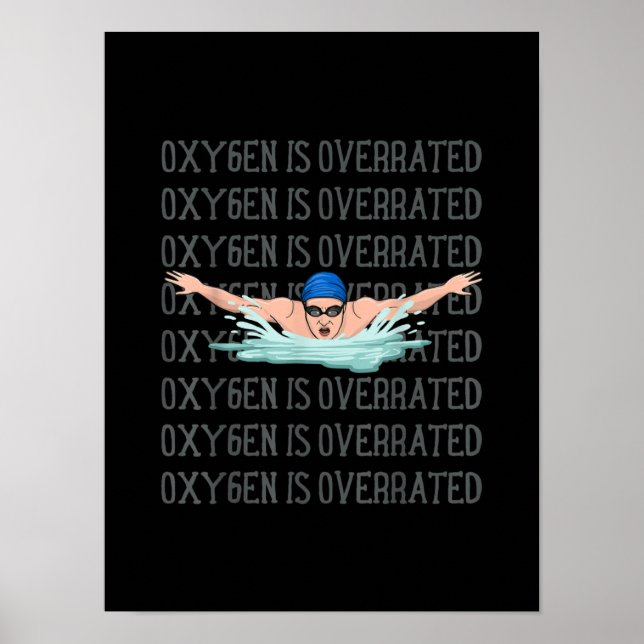 Poster Swim Swimmer Amour Amoureux Nage Amusant Garçon Sp (Devant)