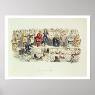 Poster Swimming for Ladys, 1844