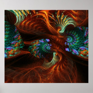 Poster Swirl de graines fractales