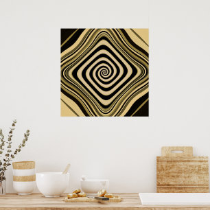 Poster Swirl hypnotique psychédélique
