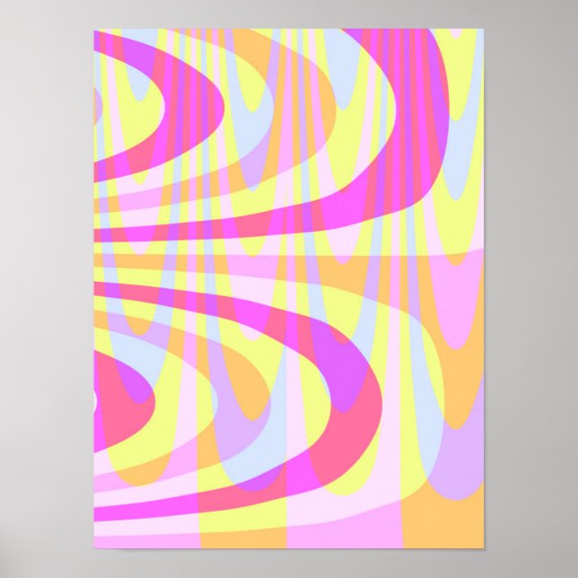 Poster Swirls des années 70 (Devant)
