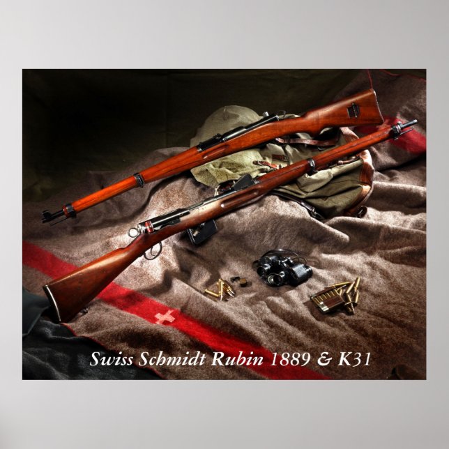 Poster Swiss Schmidt Rubin 1889 & K31 (Devant)