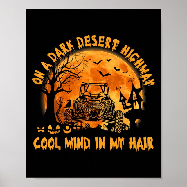 Poster Sxs Utv Dark Desert Highway Cool Mind Halloween Ri (Devant)
