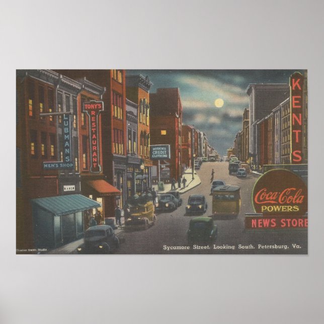 Poster Sycamore Street PETERSBURG, VA 1940 (Devant)