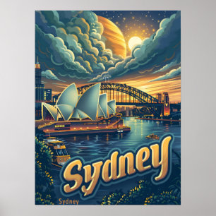 Poster Sydney à la nuit : Élégance à l'Opéra