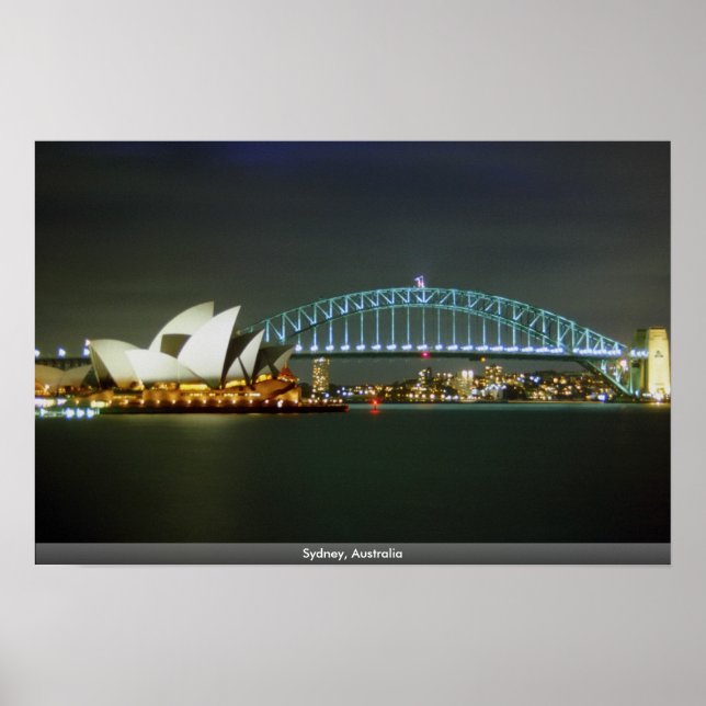 Poster Sydney, Australie (Devant)