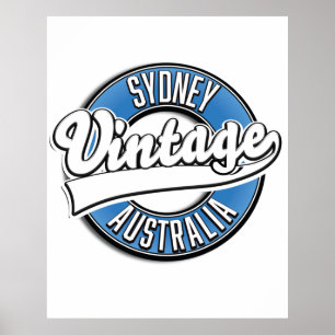 Poster Sydney Australie logo style vintage