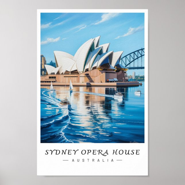Poster Sydney Opera House Australia Wall Art (Devant)