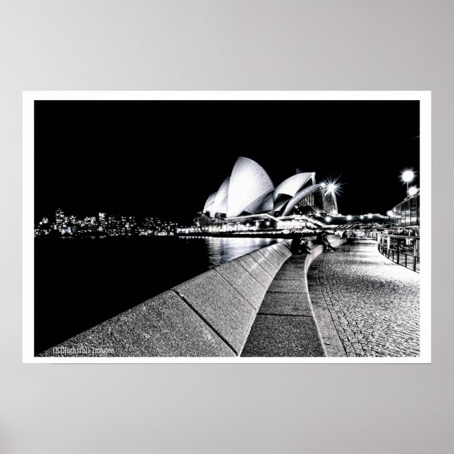 Poster Sydney Opera House B&W (Devant)