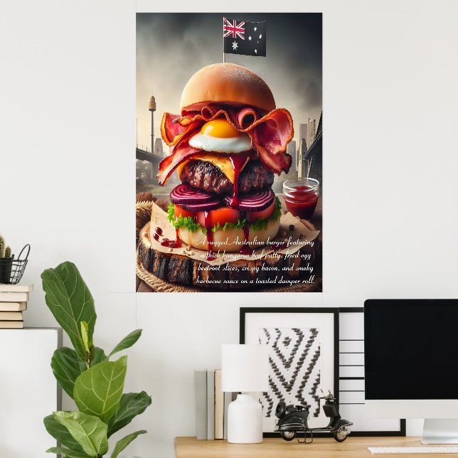 Poster Sydney Sizzle Burger 24x36 (Bureau à domicile)