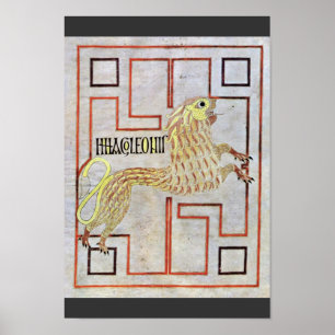 Poster Symbol Of St. Mark (Lion) By Meister Des Evangelia
