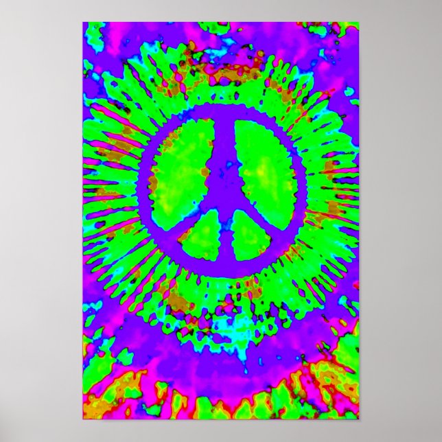 Poster SYMBOLE Abstrait DE Cravate Psychédélique-Dye DE L (Devant)