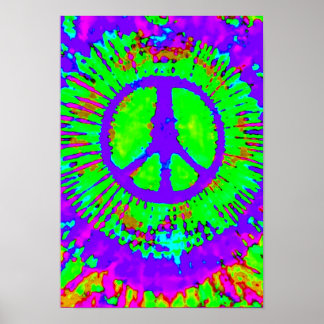 Poster SYMBOLE Abstrait DE Cravate Psychédélique-Dye DE L