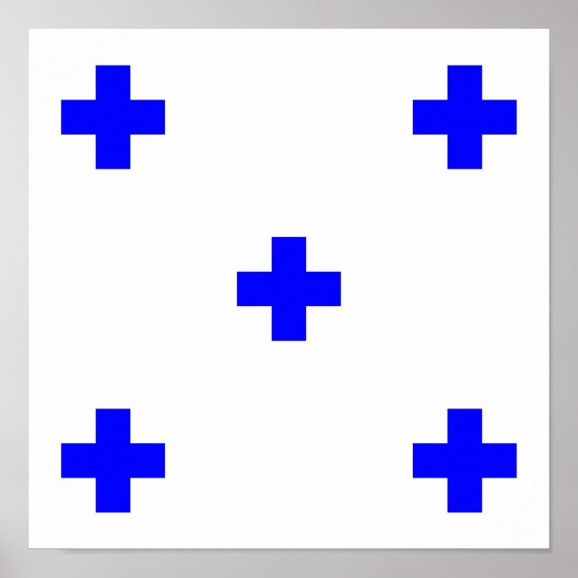 Poster symbole alphabétique maritime zéro (Devant)