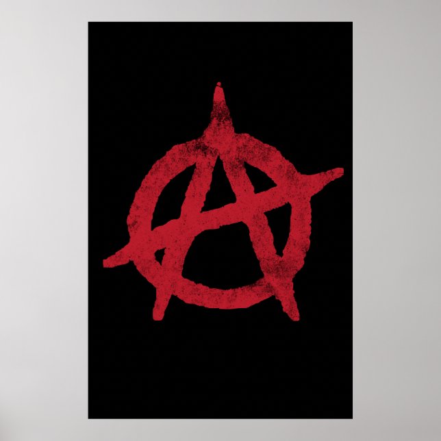 Poster symbole anarchique 'cercle a' (Devant)