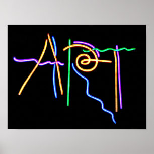 Poster Symbole Art néon