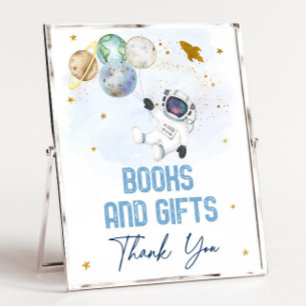 Poster Symbole Astronaut Space Blue Gold Books & Cadeaux
