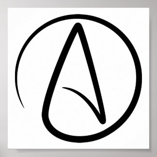 Poster Symbole athéisme - Symbole athée