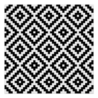 Symbole aztèque bloc grand Ptn noir & blanc I