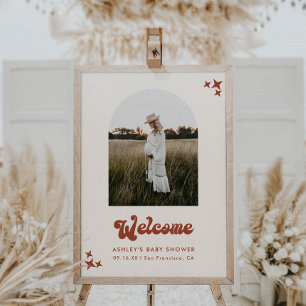 Poster Symbole Baby shower d'accueil moderne photo