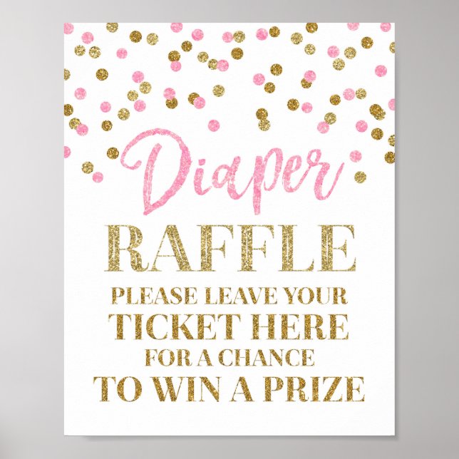 Poster Symbole Baby shower de calciné en or rose (Devant)