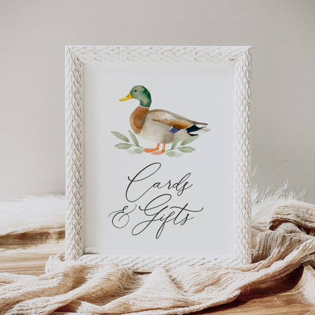 Poster Symbole Baby shower de canard Cartes et cadeaux (Créateur téléchargé)