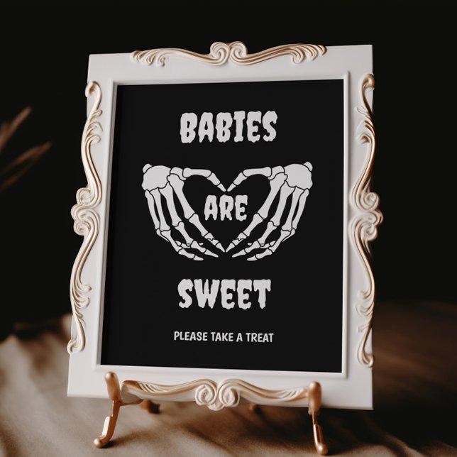 Poster Symbole Baby shower d'Halloween gothique (Créateur téléchargé)