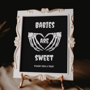 Poster Symbole Baby shower d'Halloween gothique