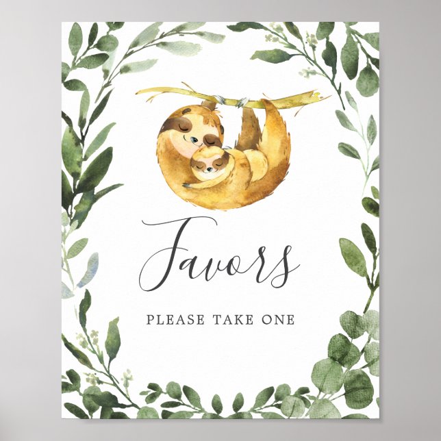 Poster Symbole Baby shower Favoris pour bébé maman (Devant)