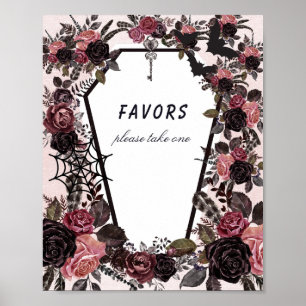 Poster Symbole Baby shower Halloween Cafin Faveurs