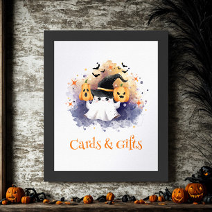 Poster Symbole Baby shower Halloween Cute Carte & Cadeaux