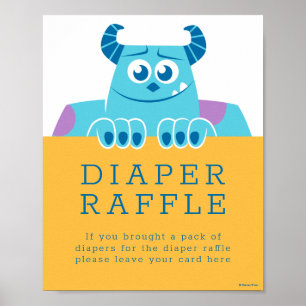 Poster Symbole Baby shower Monsters Inc.